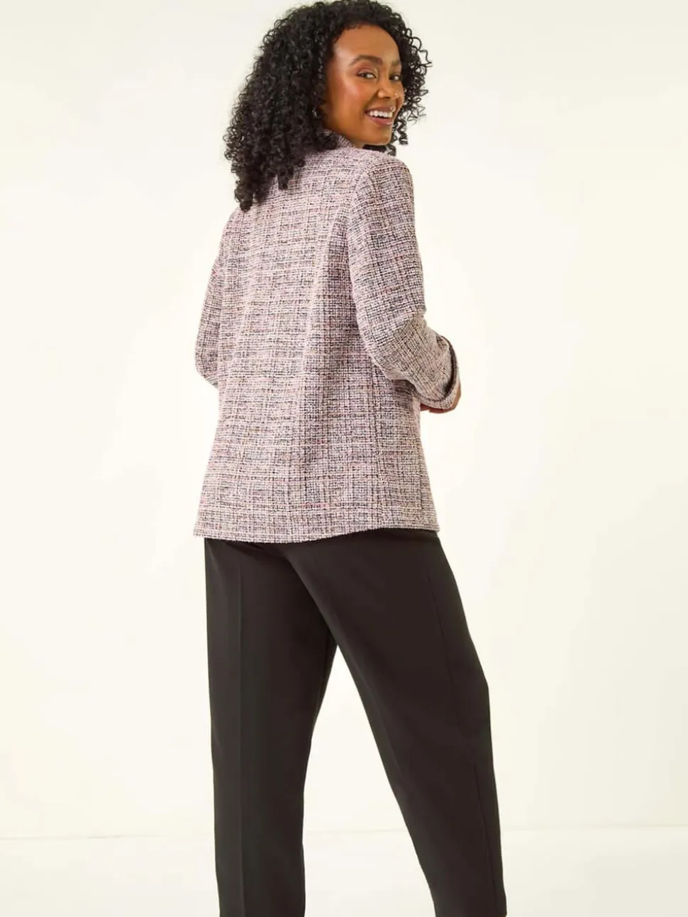 Rose - Blazer Roman Petites tailles Extensible Boucle