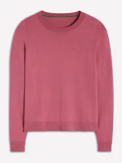 Rose - Boden Emilia Cotton Col rond Pull