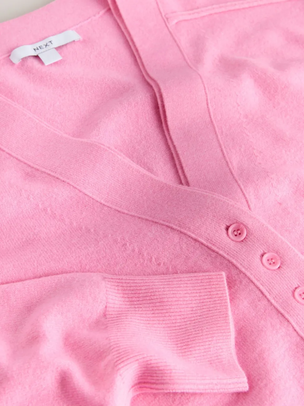 Rose - Cardigan ultra-doux à col en V avec poches