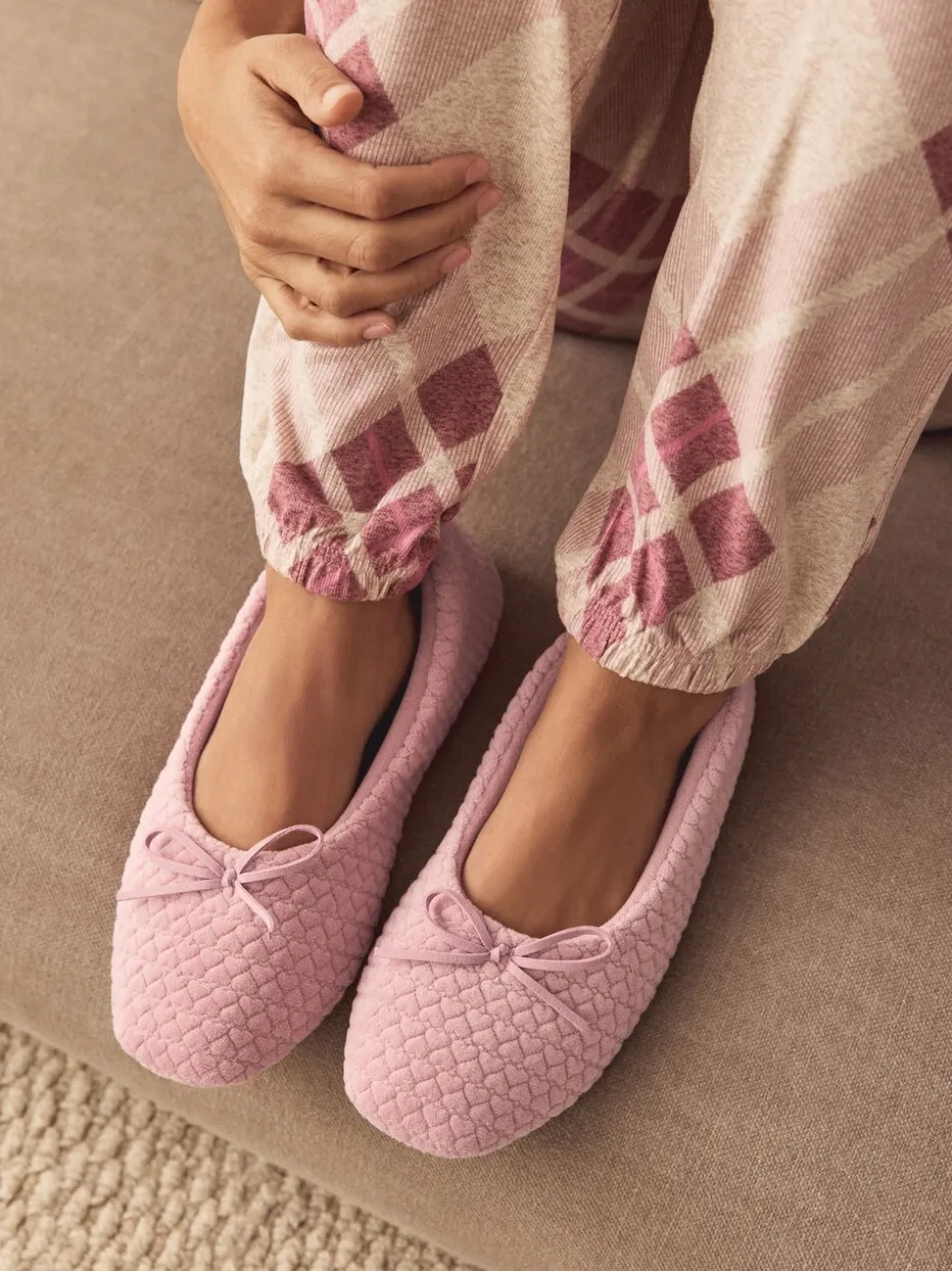 Rose - Chaussons de ballet cœur