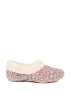 Rose - Chaussons Jones Bootmaker doublés de fausse fourrure