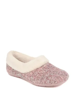 Rose - Chaussons Jones Bootmaker doublés de fausse fourrure