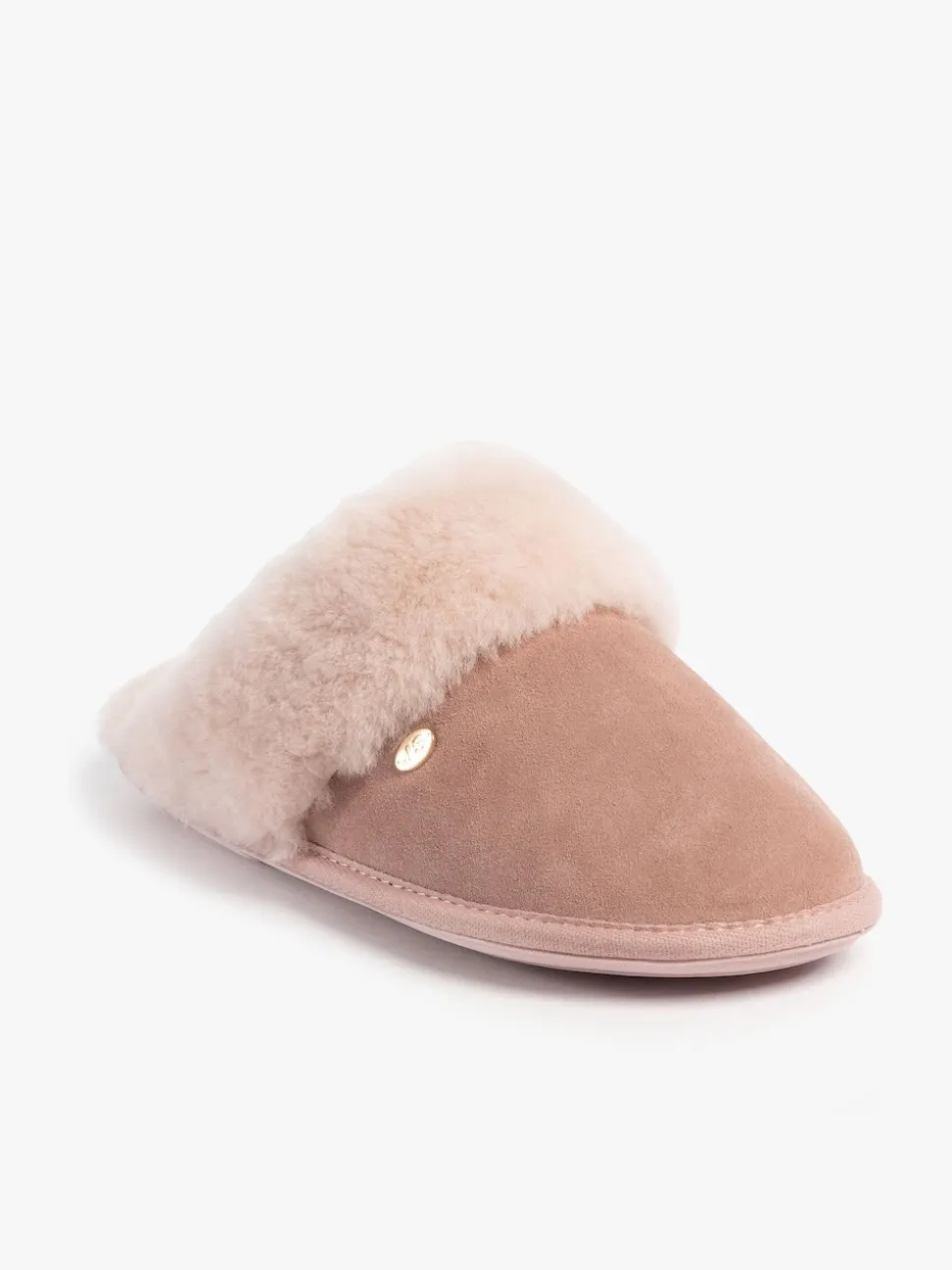 Rose - Chaussons Just Sheepskin Duchess femme en peau de mouton