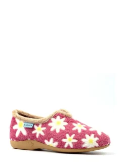 Rose - Chaussons Lunar pour femme à fleurs