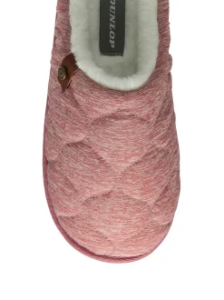 Rose - Chaussons mules matelassés à bout fermé Dunlop femme