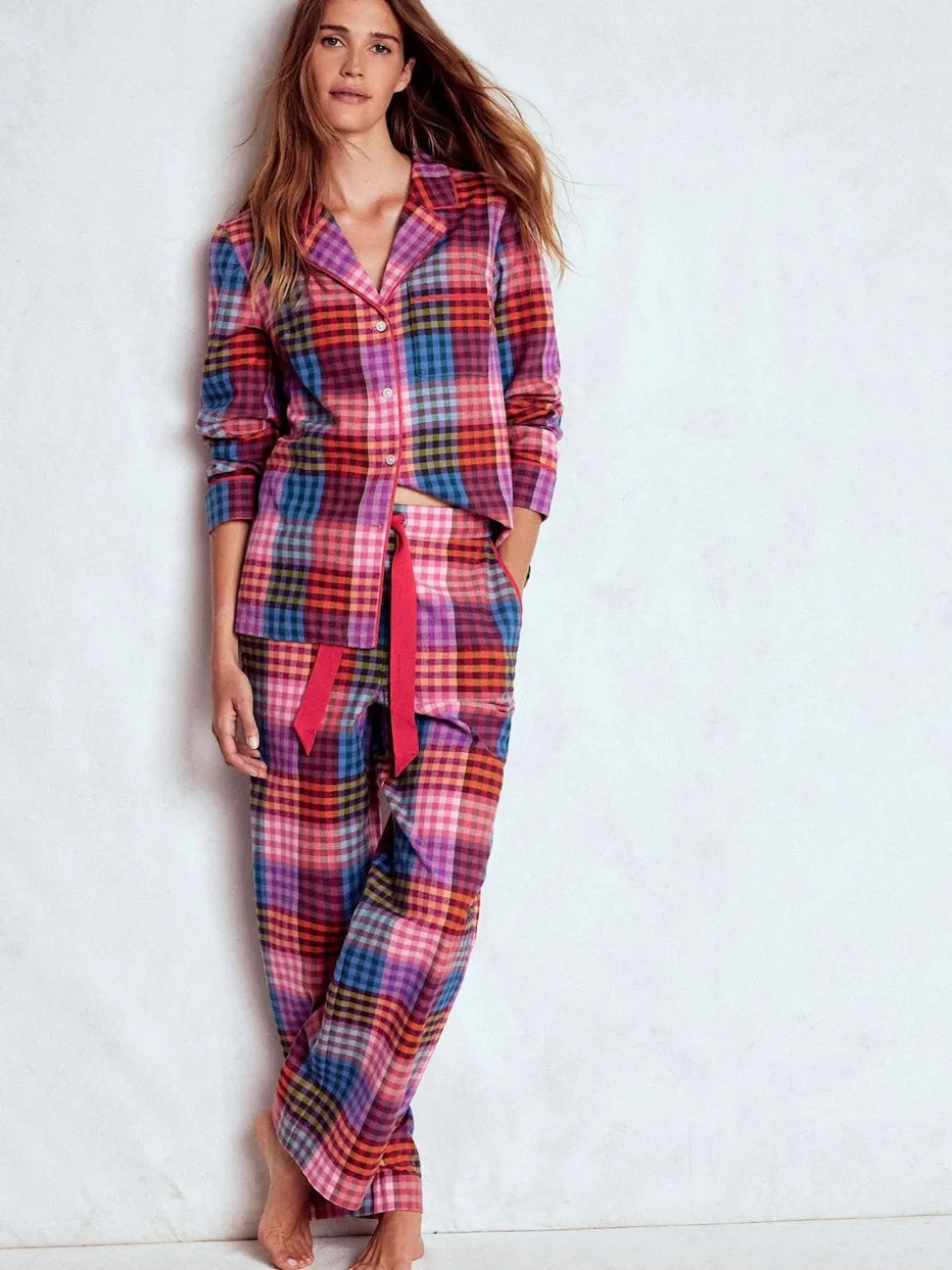 Rose - Chemise de pyjama Boden en coton brossé
