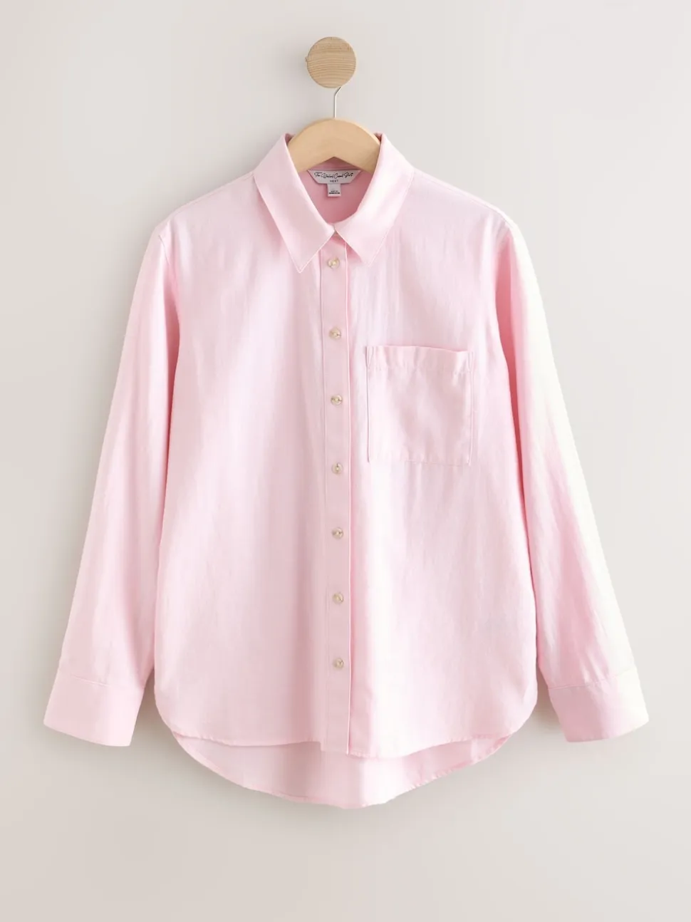 Rose - 100Chemises décontractées en coton à boutons Manches longues Chemises décontractées