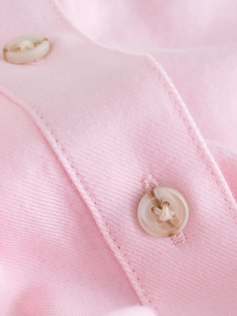 Rose - 100Chemises décontractées en coton à boutons Manches longues Chemises décontractées