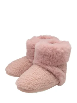 Rose - Dunlop Bootee Pom Pom Faux Chaussons