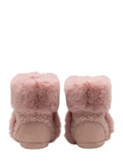 Rose - Dunlop Bootee Pom Pom Faux Chaussons