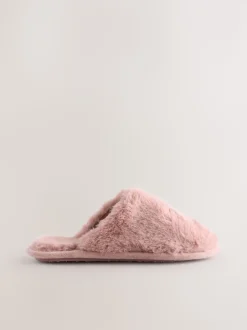 Rose - Faux Fur Mule Slippers