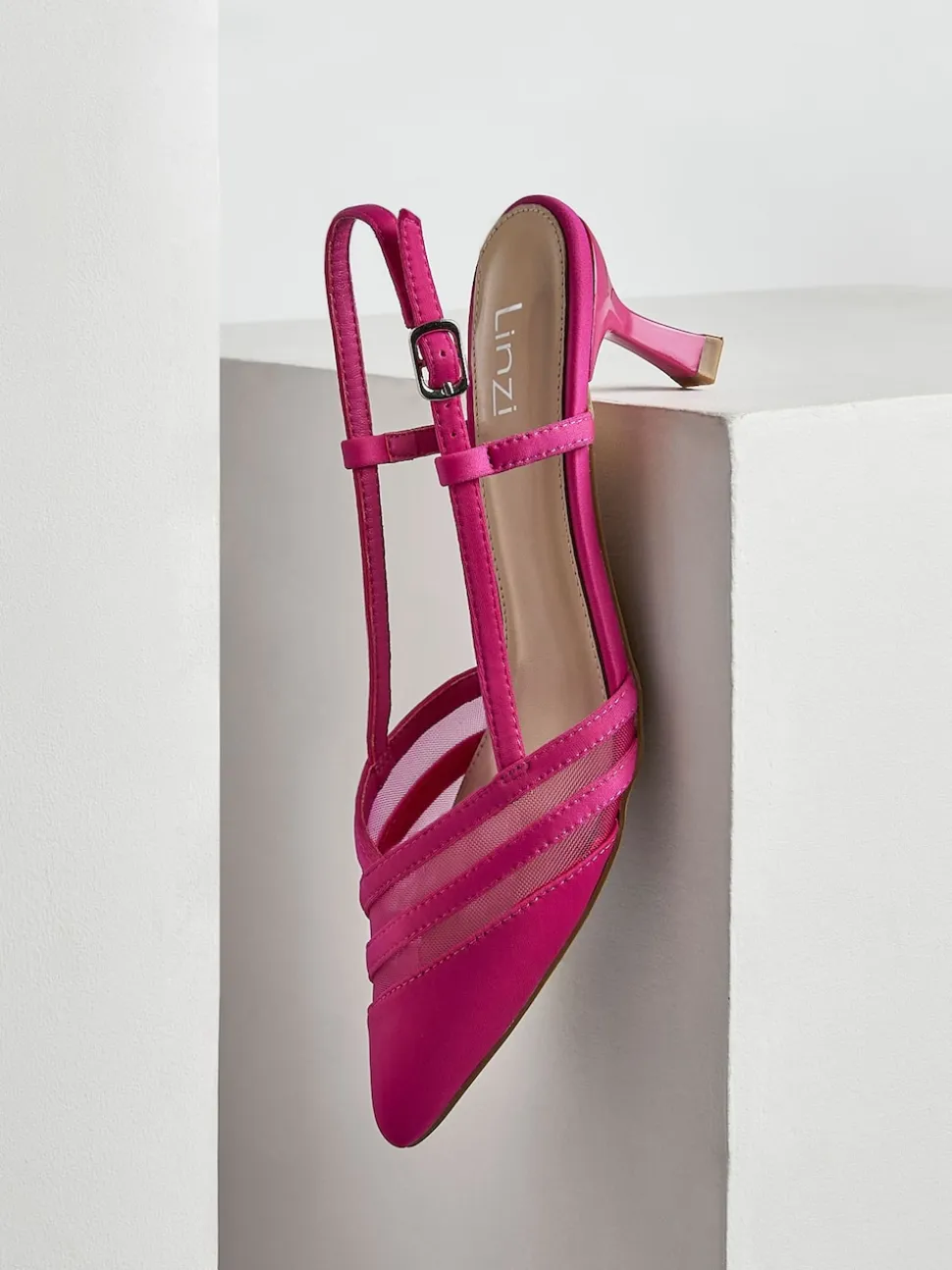 Rose - Linzi talons Milan en maille