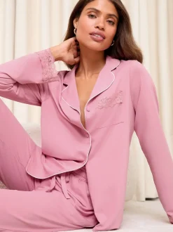 Rose - Lipsy Ensemble pyjama manches longues et pantalon en jersey