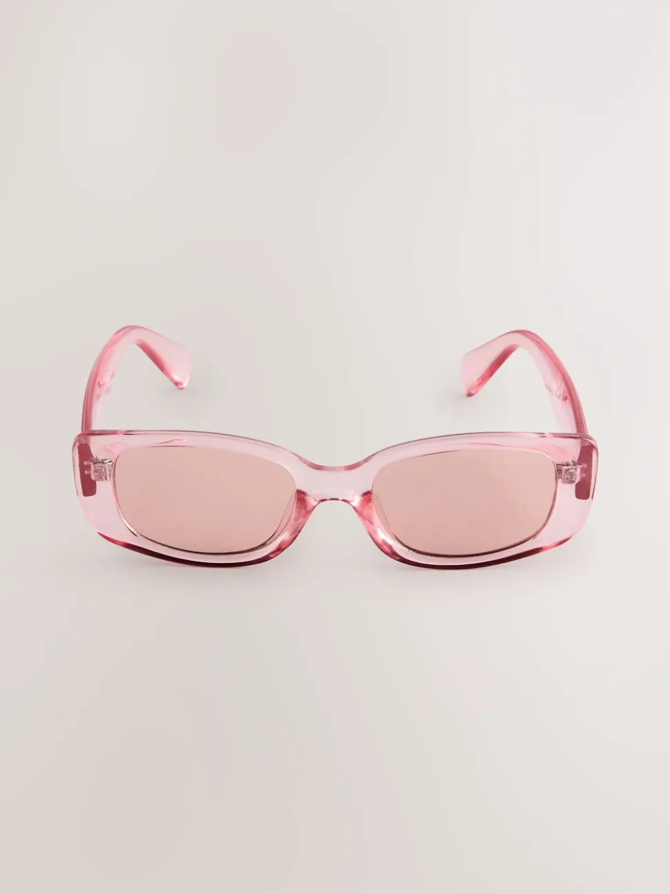 Rose - Lunettes de soleil rectangulaires fines