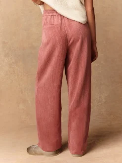 Rose - Pantalons Amples en velours côtelé doux