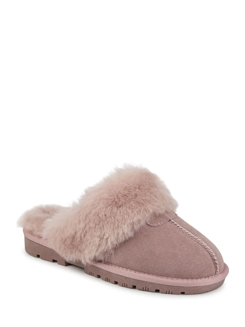 Rose - Pavers Chaussons doublés en peau de mouton