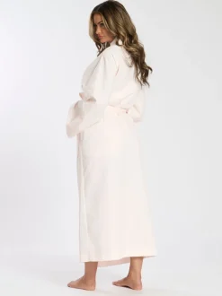 Rose - Peignoir Loungeable gaufré 100% coton