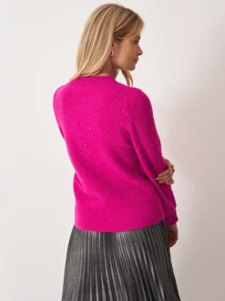 Rose - Pull Crew Clothing à paillettes