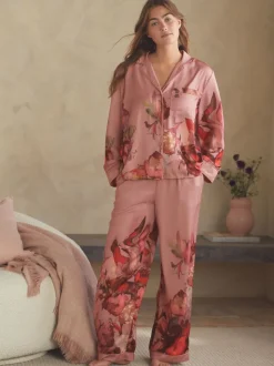 Rose - Pyjama boutonné B by Ted Baker en satin