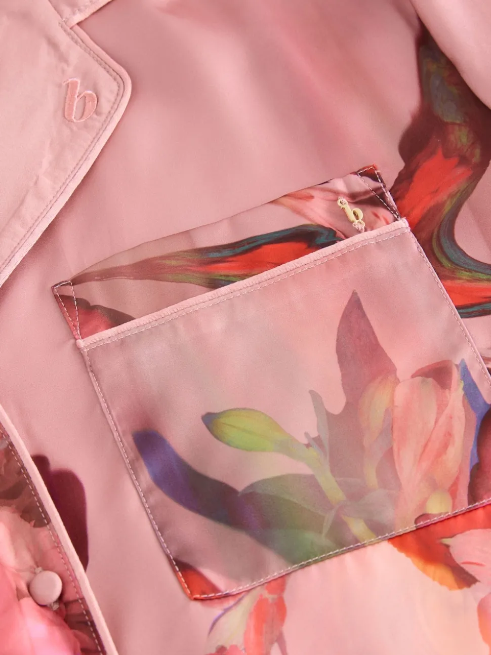Rose - Pyjama boutonné B by Ted Baker en satin