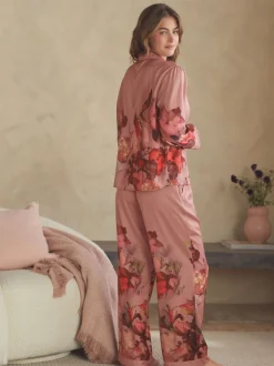 Rose - Pyjama boutonné B by Ted Baker en satin