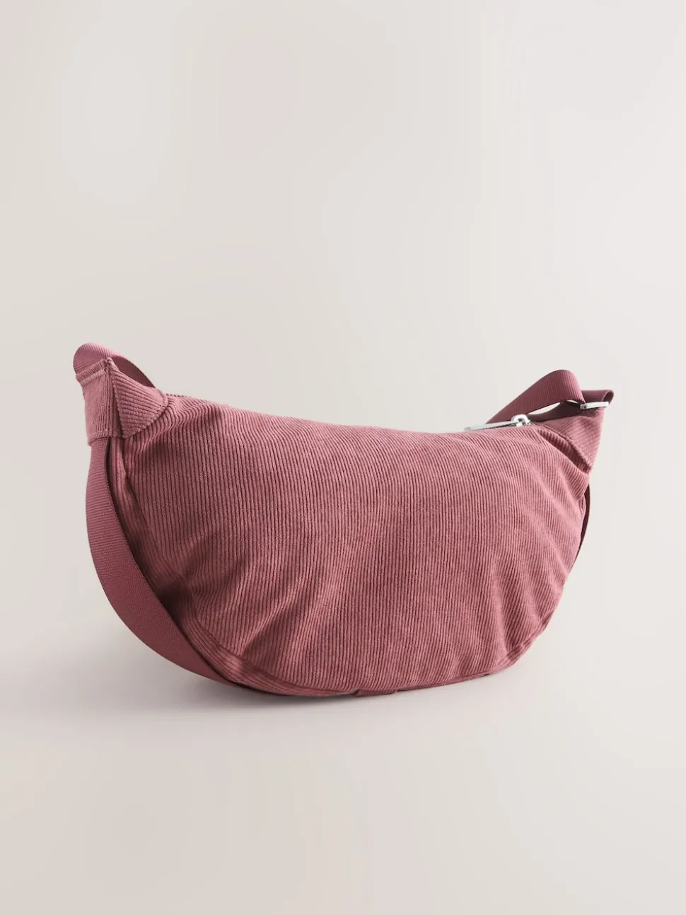 Rose - Sac à bandoulière effet velours côtelé
