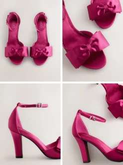 Rose - Sandales à talons carrés avec nœud en satin Forever Comfort®