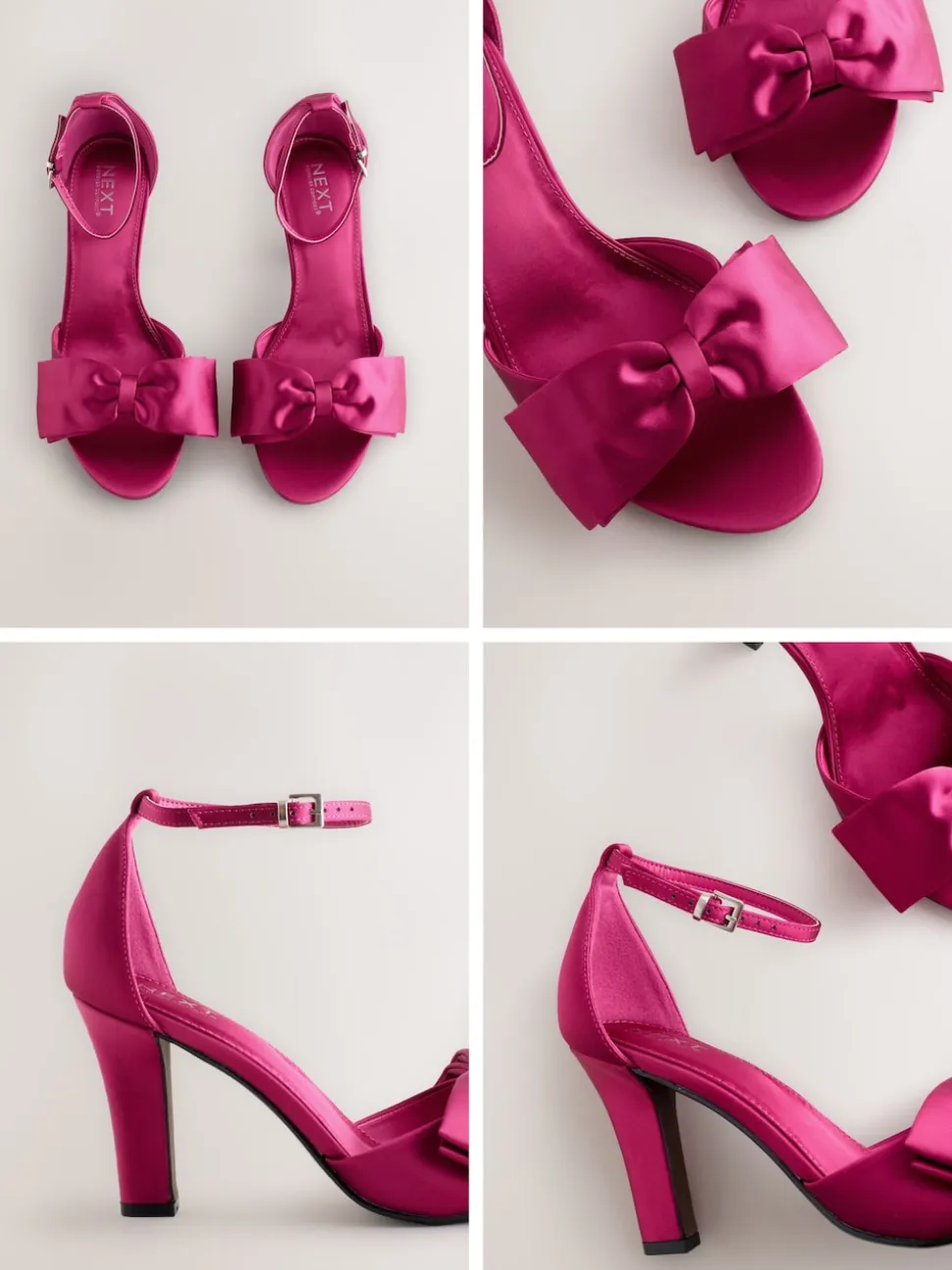 Rose - Sandales à talons carrés avec nœud en satin Forever Comfort®