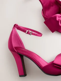 Rose - Sandales à talons carrés avec nœud en satin Forever Comfort®