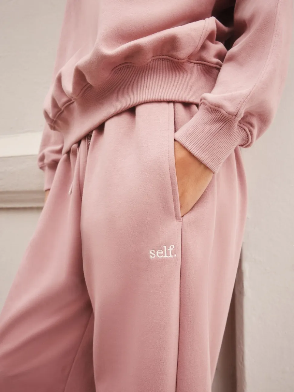 Rose - soi-même. Pantalon de jogging coupe large