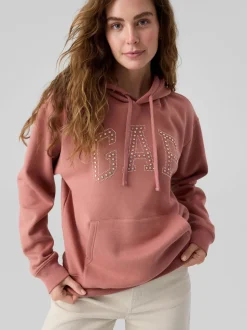 Rose - Sweat à capuche Gap avec logo