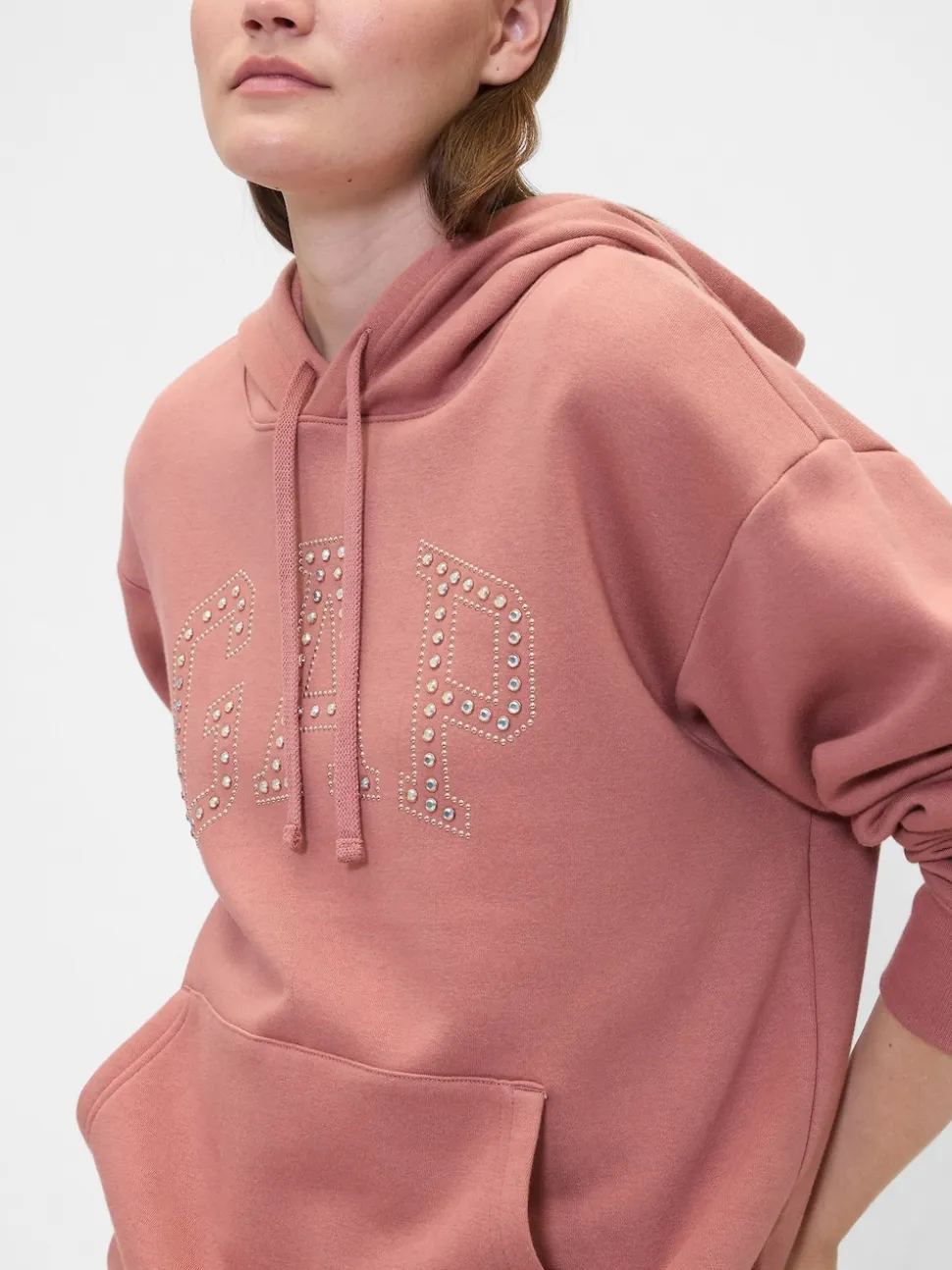 Rose - Sweat à capuche Gap avec logo