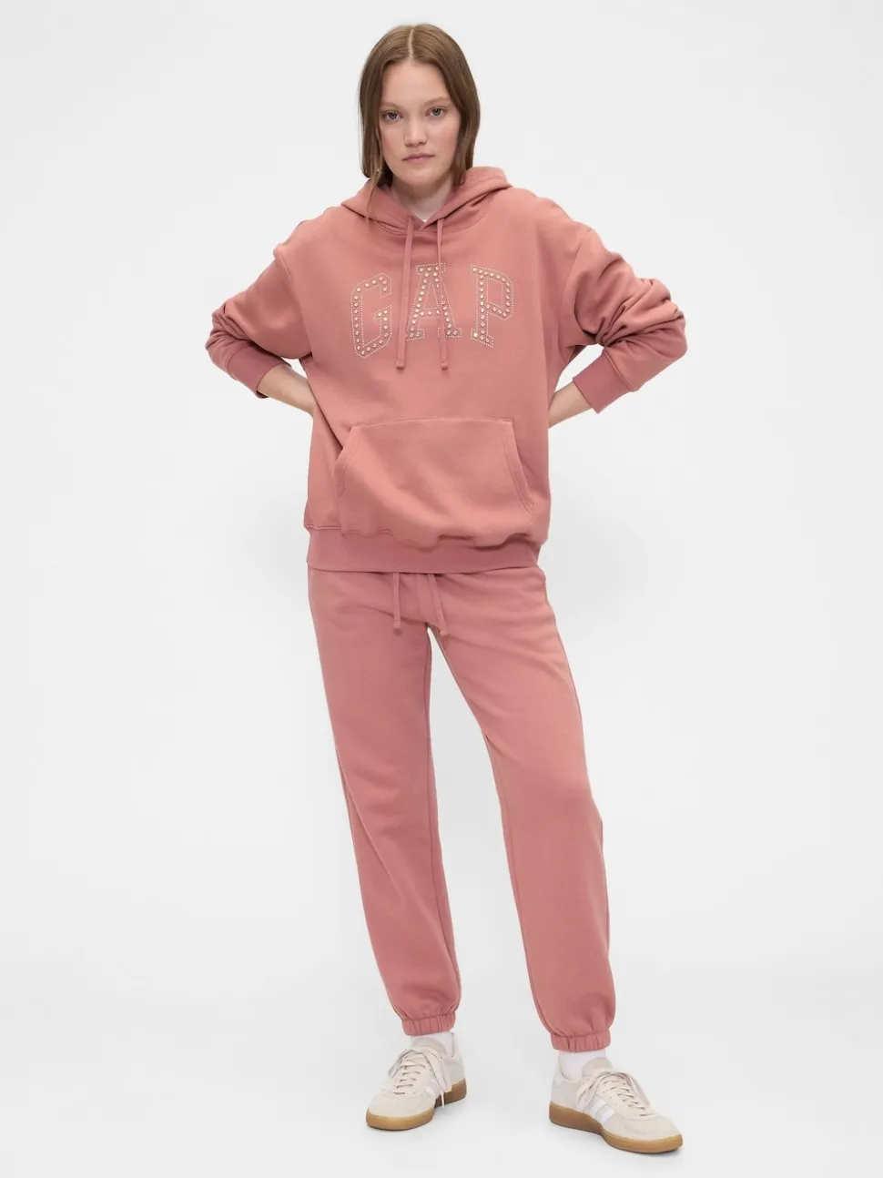 Rose - Sweat à capuche Gap avec logo