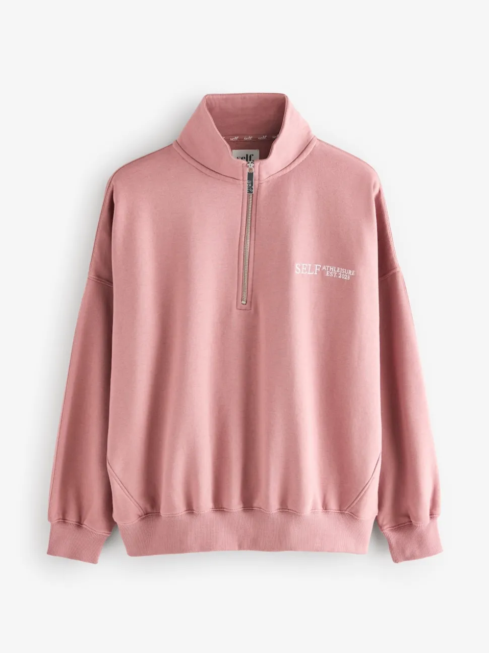 Rose - Sweat à col zippé