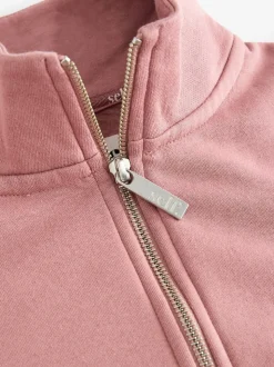 Rose - Sweat à col zippé
