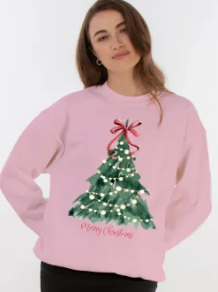 Rose - Sweat-shirt aquarelle Brands In Noël