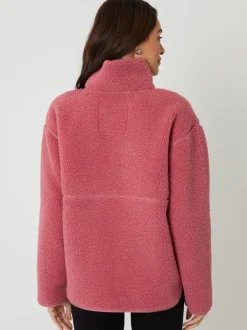 Rose - Threadbare Half Zip Borg Fleece