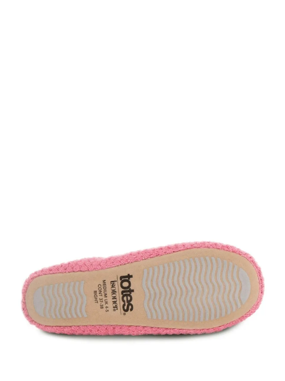 Rose - Totes Isotoner Terry Ballet chaussons à nœud