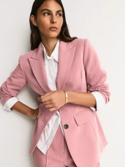 Rose clair - Blazer sculptant à simple boutonnage