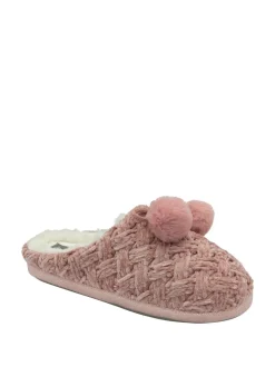 Rose clair - Chaussons mules Dunlop Ladies en maille à bout fermé