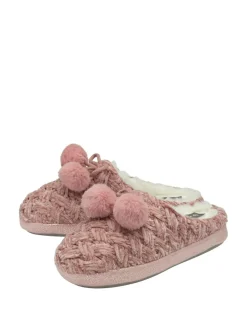 Rose clair - Chaussons mules Dunlop Ladies en maille à bout fermé
