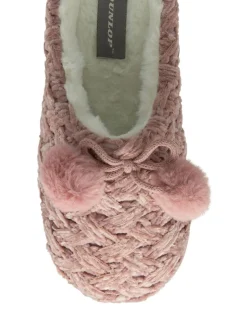 Rose clair - Chaussons mules Dunlop Ladies en maille à bout fermé