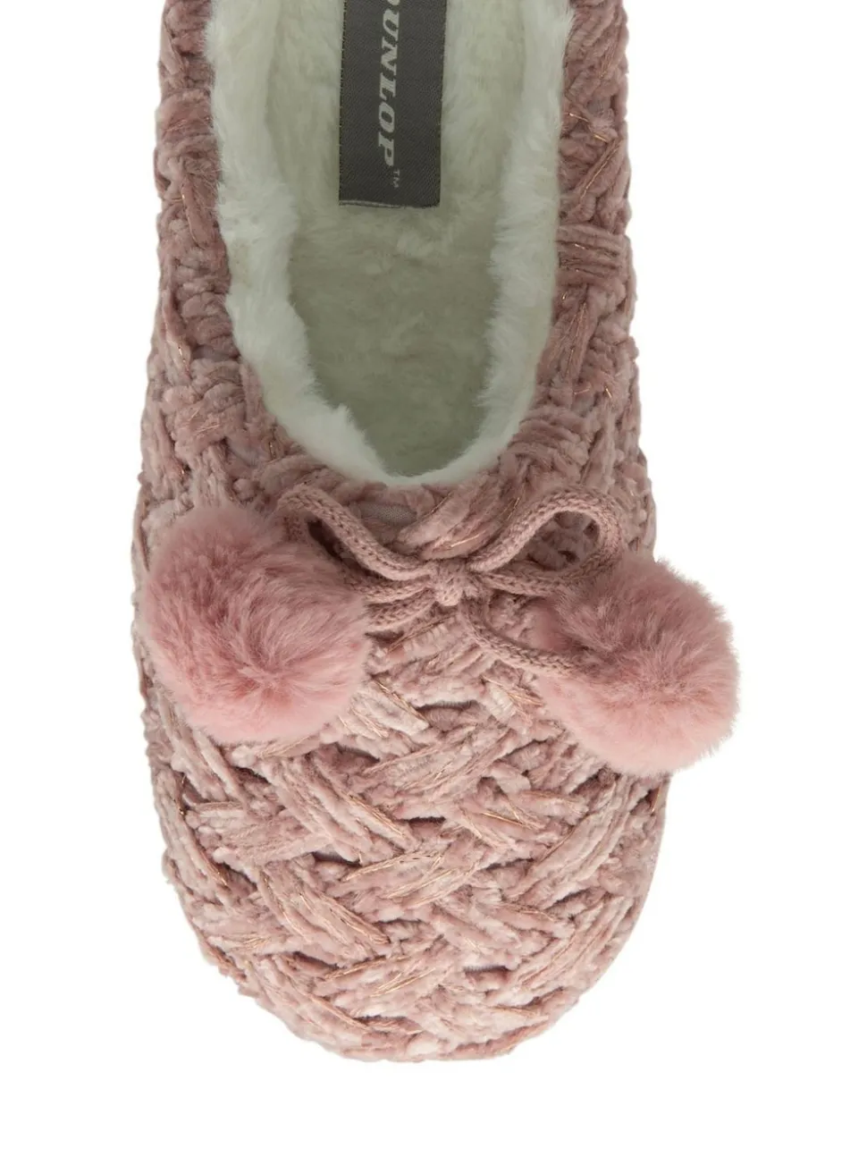Rose clair - Chaussons mules Dunlop Ladies en maille à bout fermé