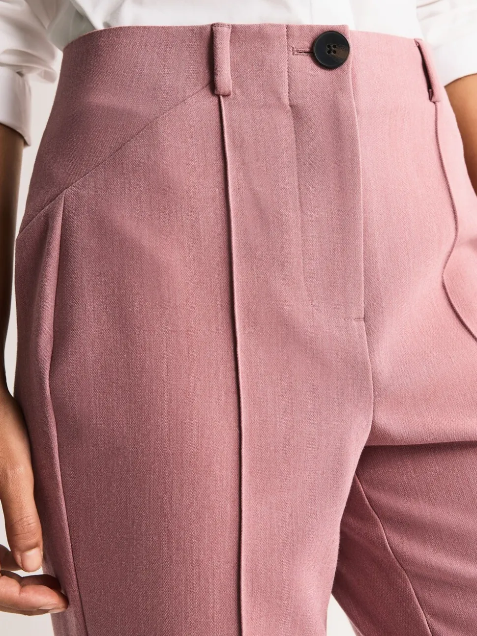 Rose clair - Pantalons Ajusté Habillé sculptant