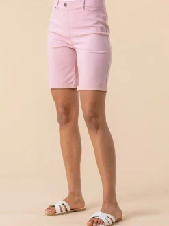 Rose clair - Short Roman extensible à revers