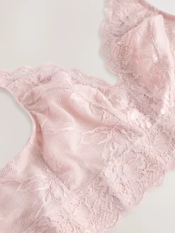 Rose clair - Soutien-gorge en dentelle maintien total