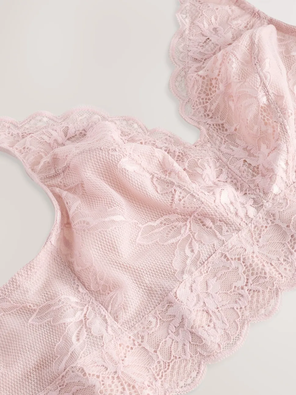 Rose clair - Soutien-gorge en dentelle maintien total