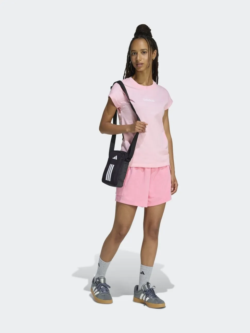 Rose clair - T-shirt adidas Essentials en jersey