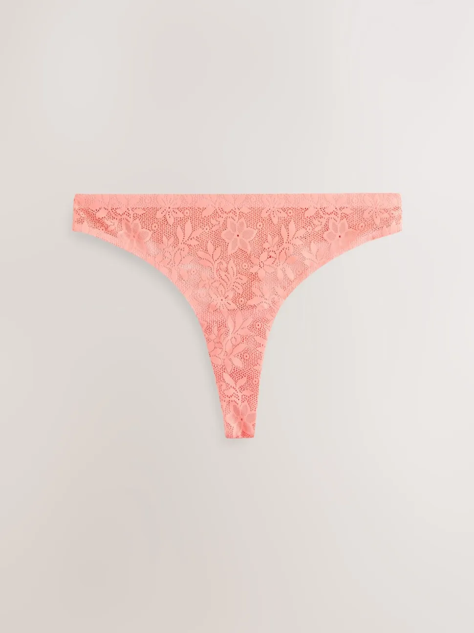 Rose corail - Dentelle sur l’ensemble Pas de VPL Slips 3 Lot