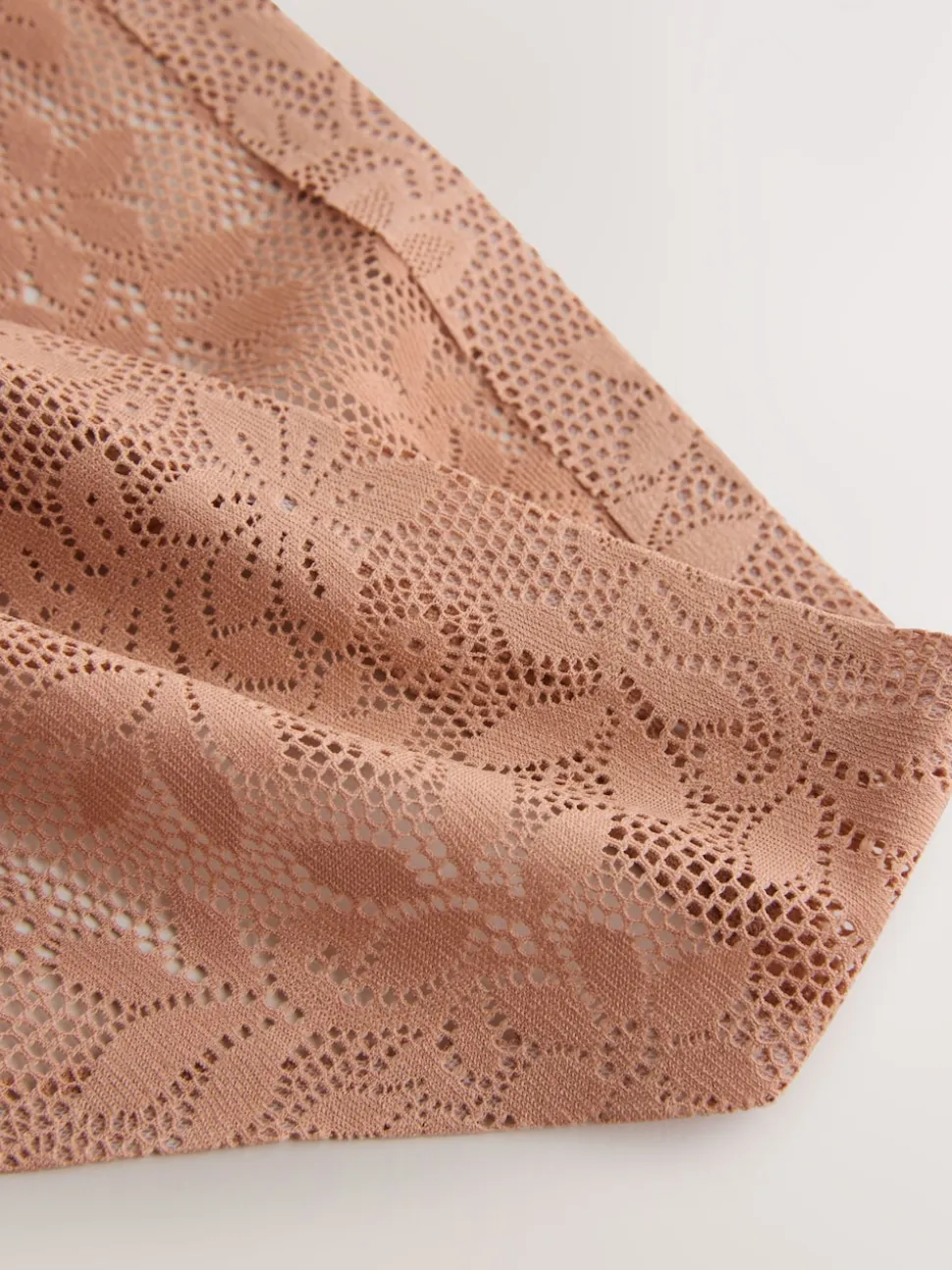 Rose corail - Dentelle sur l’ensemble Pas de VPL Slips 3 Lot